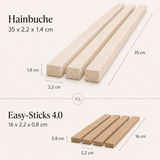 Easy-Sticks Hainbuche Bastelholz – 35 cm – 30 Stück
