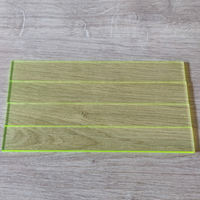 Easy-Sticks Acryl Gelb - 4 Stück - 16 cm Länge: Flache, fluoreszierende gelbe Acrylplatte auf Holz, perfekt für strukturierte Bastelarbeiten.