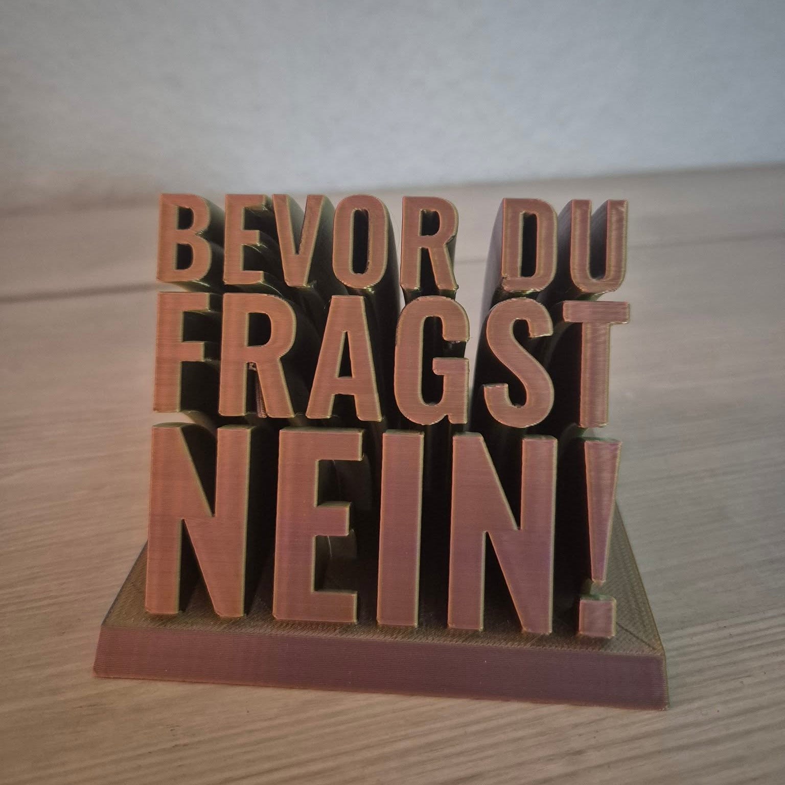 3D-Druckdatei Bevor du fragst NEIN – STL Download | Lustige Büro-Deko Geschenkidee Kollege Kollegin