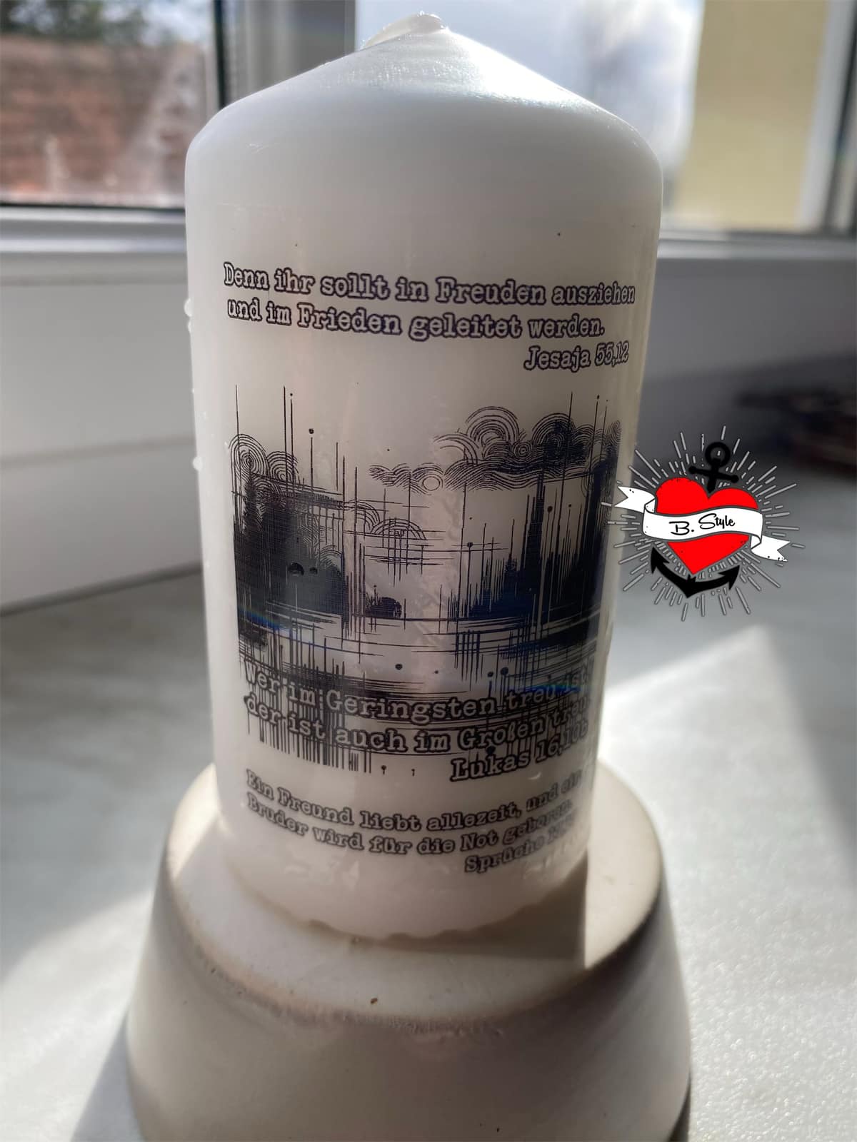 Bibelverse Plotterdatei zum Downloaden Wasserschiebefolie Kerzen gestaltung