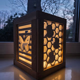 Bienen Bienenwaben Silikonform Laterne Seitenteil Klötzchen mit Schmetterling