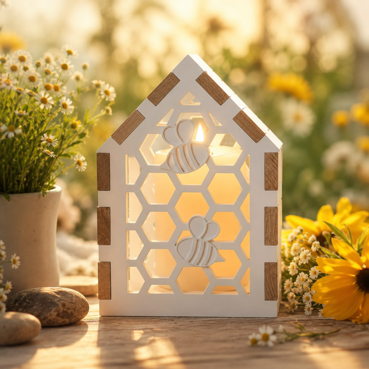 Silikonform Bienenwaben Hausseite