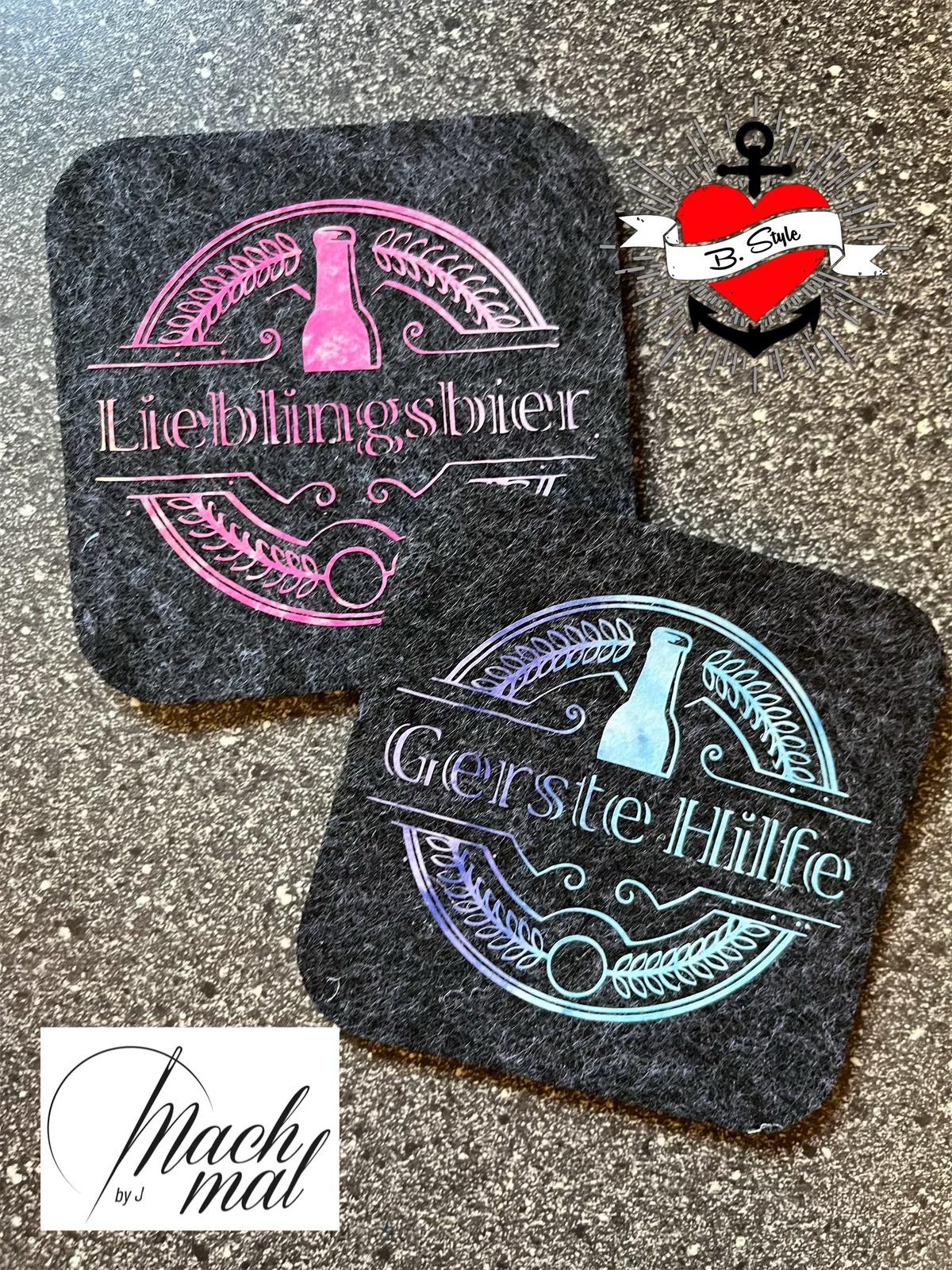 Untersetzter Plotterdatei mit Lieblingsbier und Gerste Hilfe