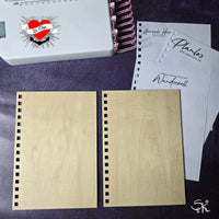Bindedeckel, Bucheinband zum Lasern und Plotten mit Papier Buch DIY selbstgemacht Plotteridee Laseridee