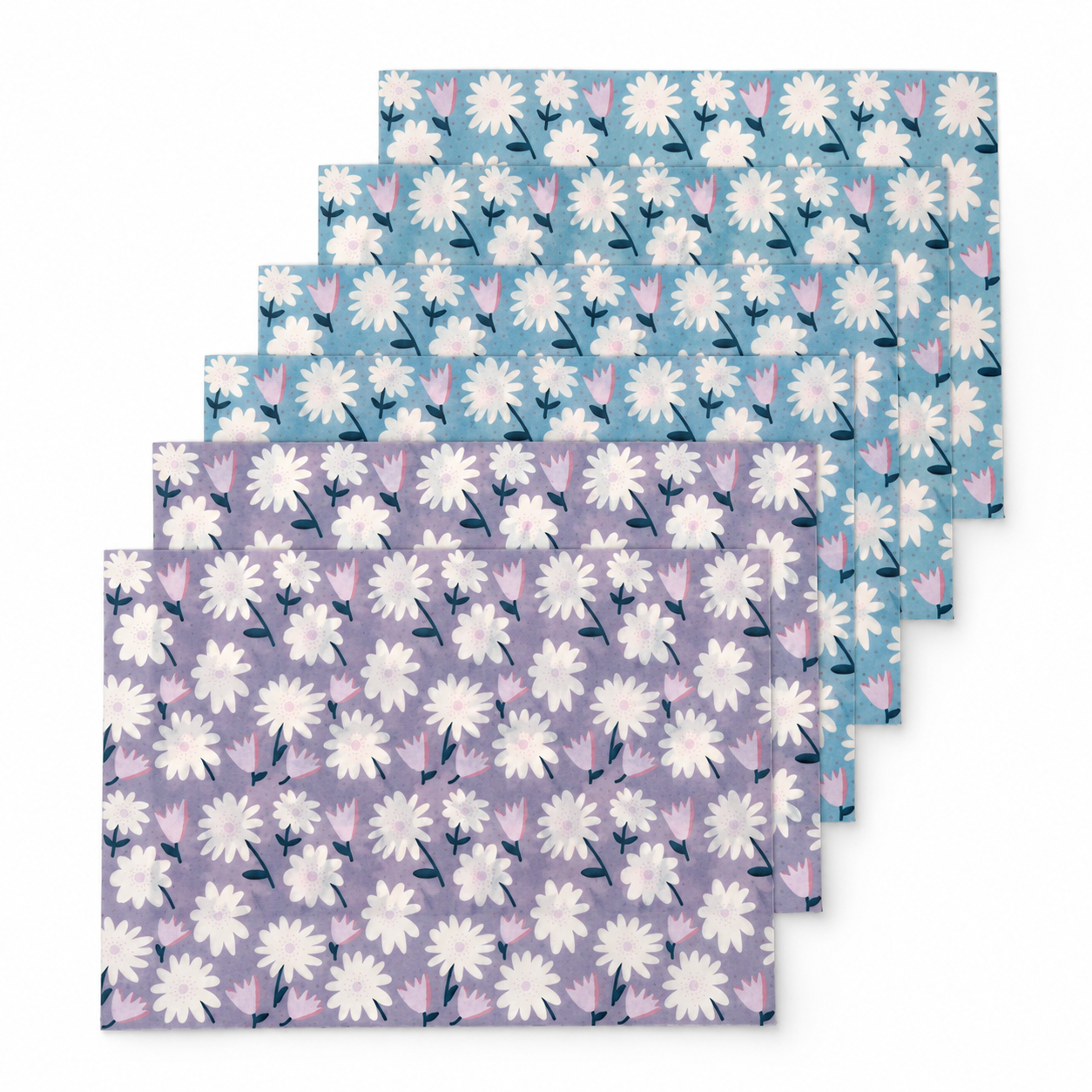 Blüten Transparentpapier A4 – 6 Bögen | 180 g/m² | Easy-Sticks