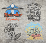 Roller, Scooter, Bechroller Set zu Plotten Plotter DIY Rollerfahrer Rollerfahrerin Geschenkidee pride Zweiradkultur bstyle