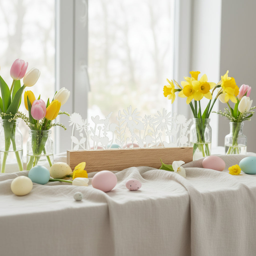 Blumen Dekoration Aus Satiniertem Acryl Für Easy-Sticks Kartenhalter – Stilvolle Eleganz Für Jede Wohnung