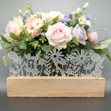 Blumen Dekoration Aus Satiniertem Acryl Für Easy-Sticks Kartenhalter – Stilvolle Eleganz Für Jede Wohnung