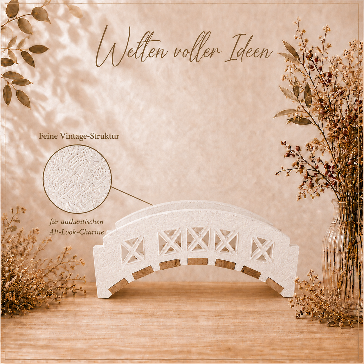 Brücke Silikonform – 3D DIY Gießform für Grachtenhaus-Deko | Easy-Sticks