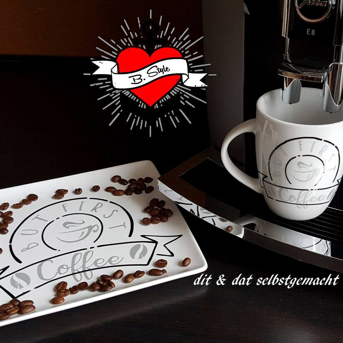 But first Coffee Plotterdatei download Kaffeebohnen tasse kaffee bstyle plotter idee zum geburtstag kaffejunki