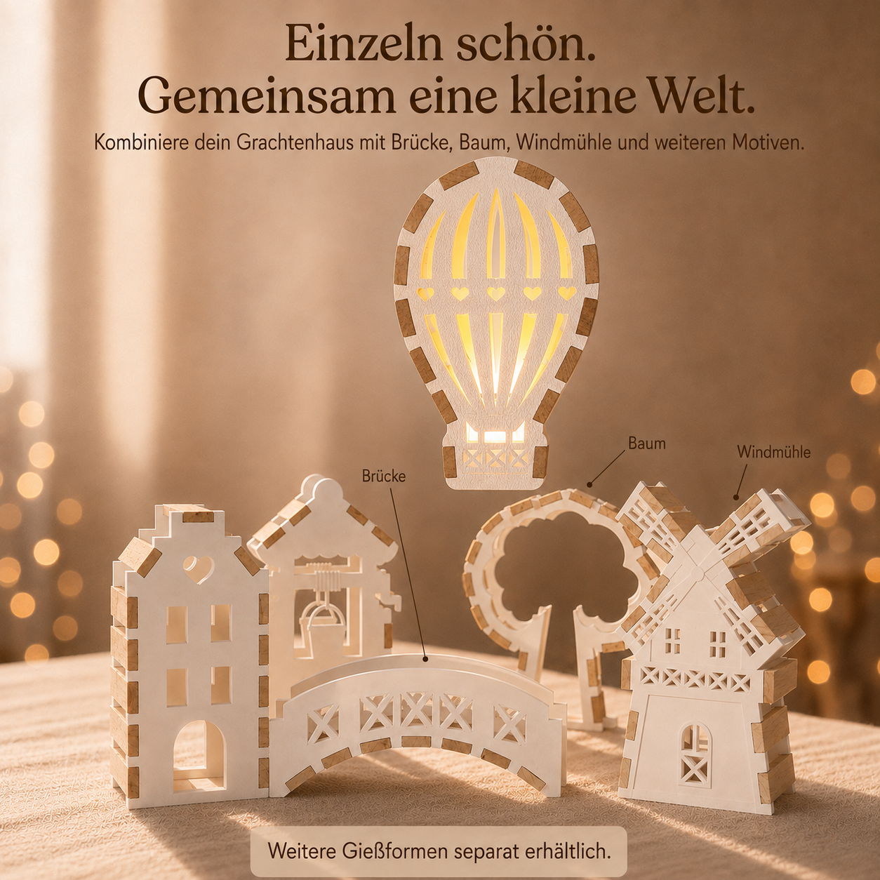 Silikonform Heißluftballon – basteln mit Easy-Sticks