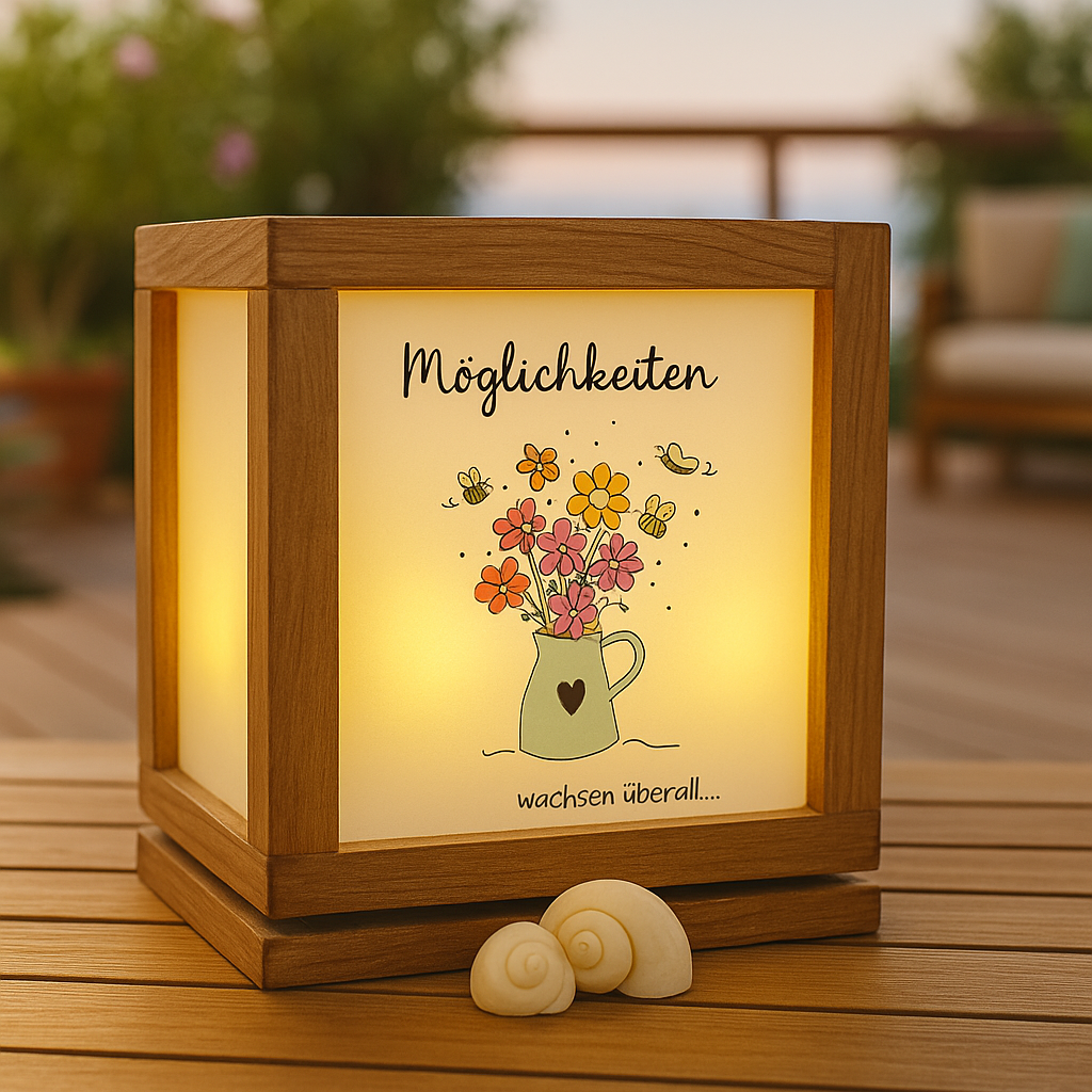 Blumenstrauß und schöne Gedanken PDF zum Downloaden für Laternen und Lichtboxen aus Easy-Sticks