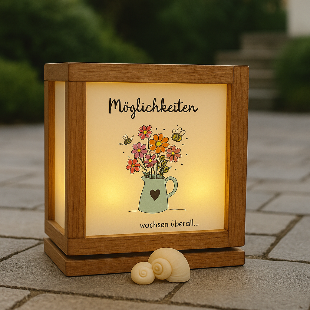 Frühling ist, wenn die Seele wieder bunt denkt. PDF zum Downloaden für Laternen und Lichtboxen aus Easy-Sticks Möglichkeiten wachsen überall Laterne sommer frühling schöne Gedanken