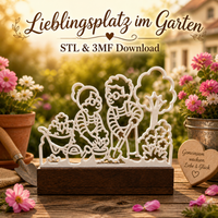 Karla und Karl im Garten – 3D Druckdatei (STL u. 3MF)