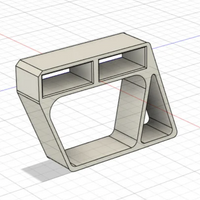 3D Modell eines Seitenteils für die Bank Edge Design 01 von easy-sticks, ideal für kreatives Drucken