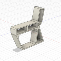 3D-Design-Modell eines Seitenteils für eine Bank im modernen Stil, erstellt mit easy-sticks, Teil des Bank Edge Design 02.