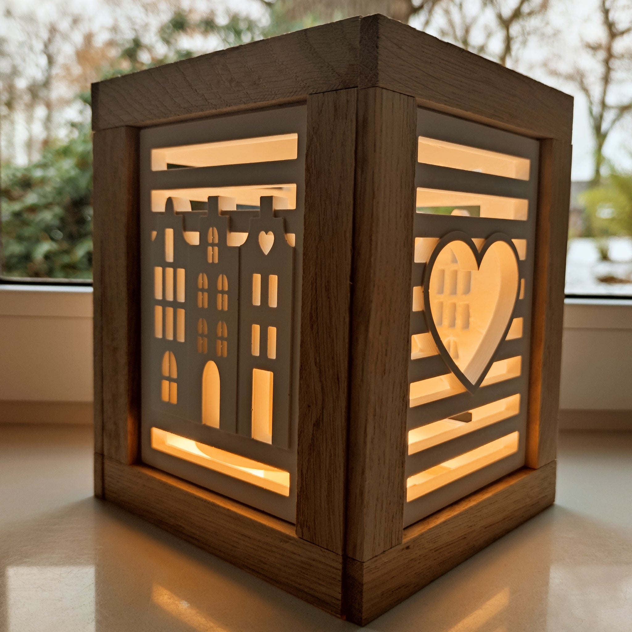 DIY Easysticks Holz Eiche Laterne Herz Grachtenhäuser basteln Silikonform