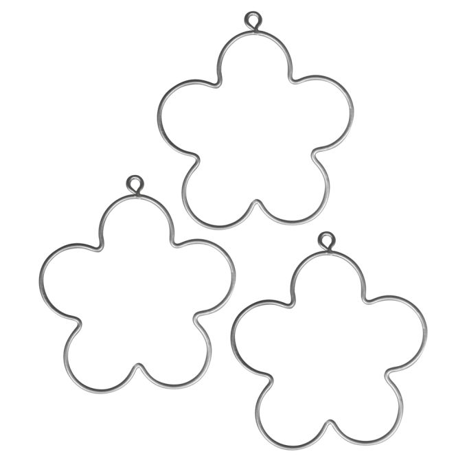 Draht Blume, 7,5cm ø SB-Btl 3Stück