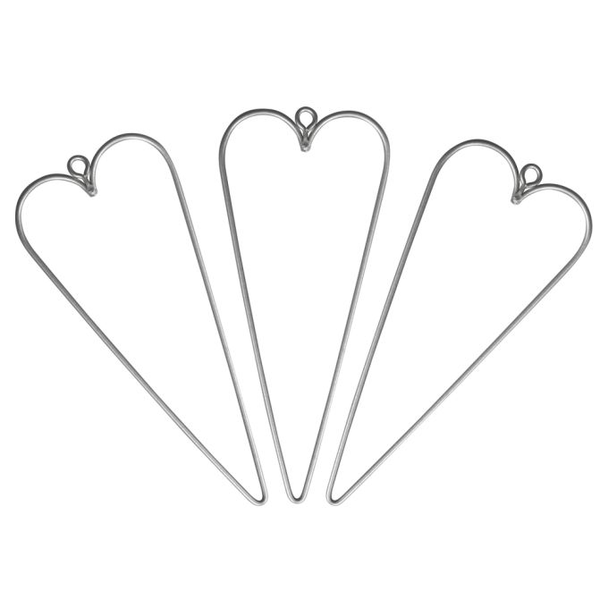 Draht Herz 12x5cm, SB-Btl 3Stück