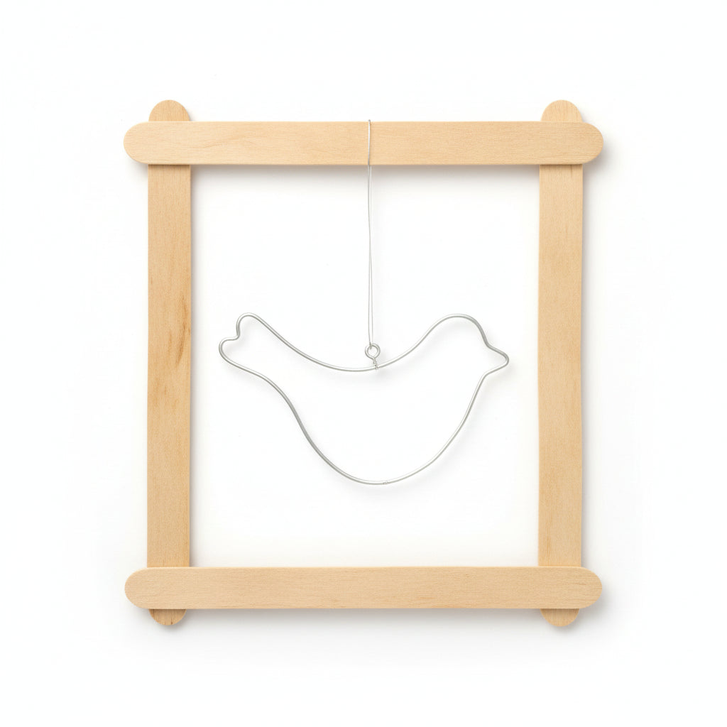 Draht Vogel 12,3x8cm, SB-Btl 2Stück