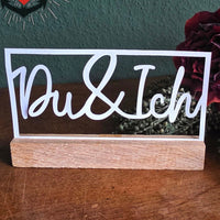 3D/ Plotter- / Laserdatei - Du & Ich im Rahmen geplottet