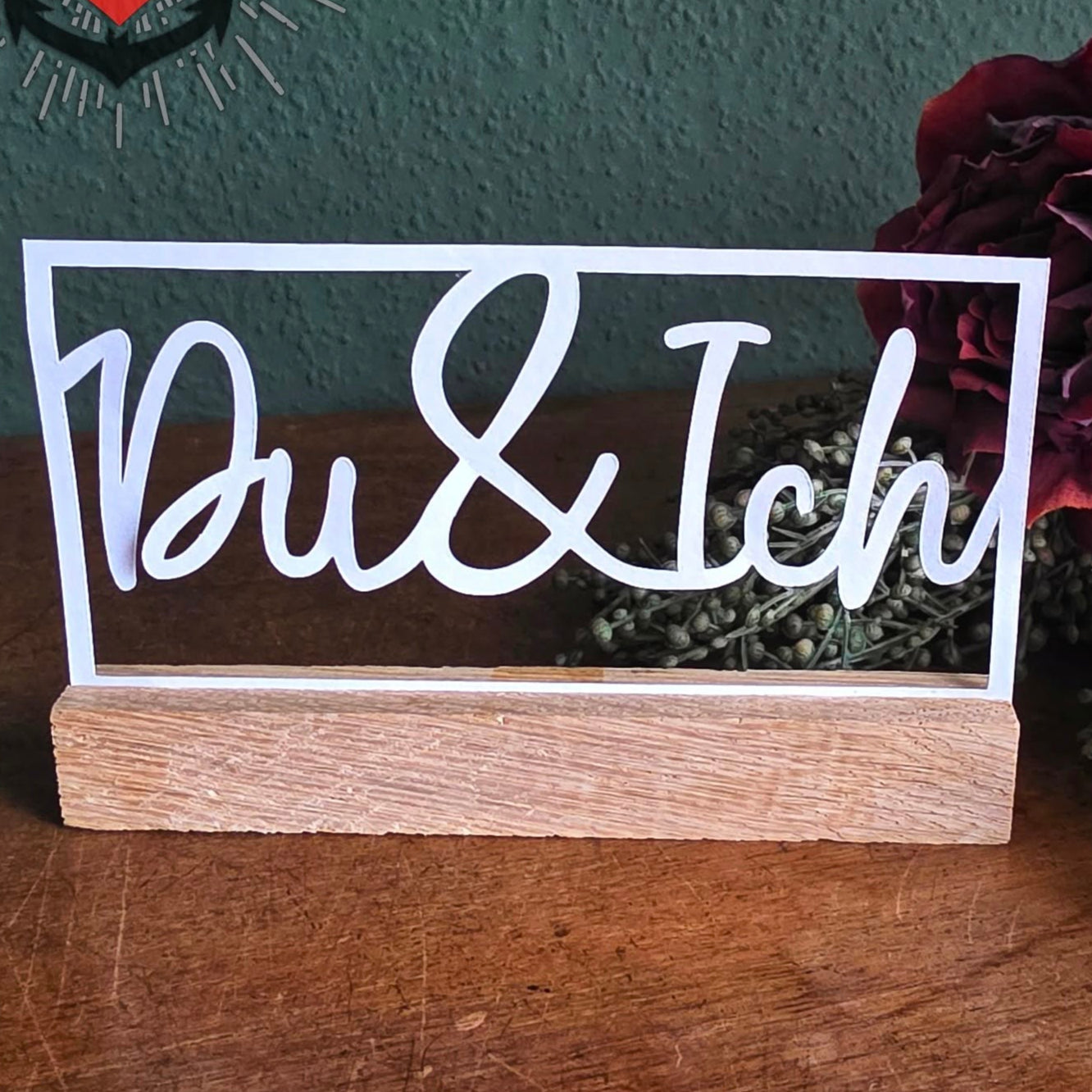 3D/ Plotter- / Laserdatei - Du & Ich im Rahmen geplottet