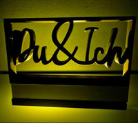 3D/ Plotter- / Laserdatei - Du & Ich im Rahmen gedruckt 3D Derucker beleuchtet