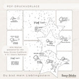 DubistmeinLieblingsstern Stern PDFs zum Ausdrucken Vorschaubild