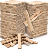 Stapel von Easy-Sticks 3.0 Kurz aus Eiche, perfekt für kreative Bastelprojekte von Easy-Sticks. Hochwertige Holzstücke, ideal für Hobbybastler. Länge 12 cm.