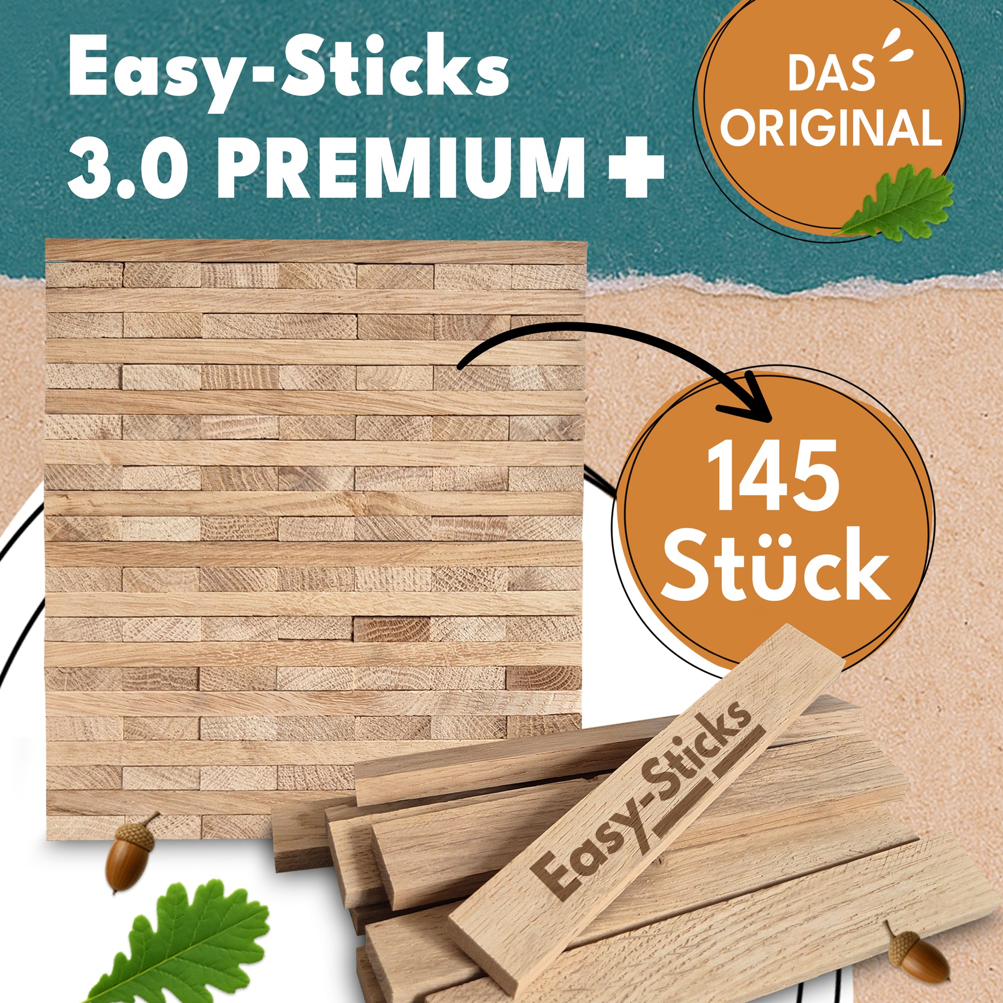Easy-Sticks 3.0 Premium + Jetzt 145 Stück im Karton. Direkt zu dir nach Hause.