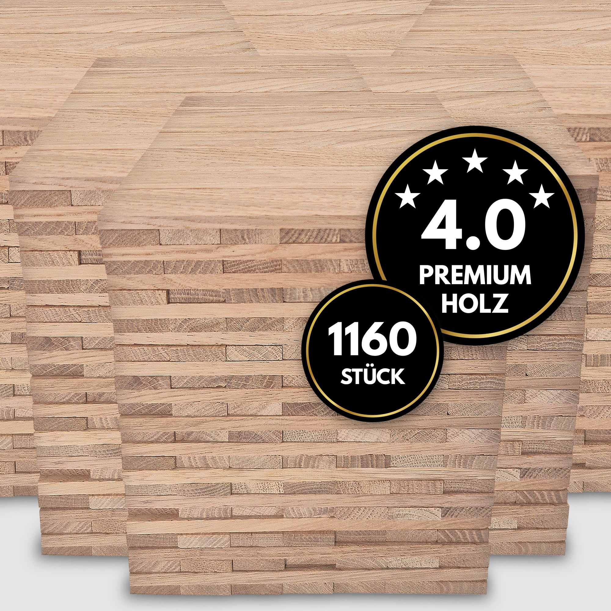 Easy-Sticks 1160 Stück aus hochwertigem Eichenholz