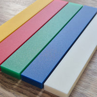 Bunte Acrylstäbe, 5 Stück - Rot, Grün, Blau, Gelb, Beige, UV-Beständig, Blickdicht, 8mm Stärke