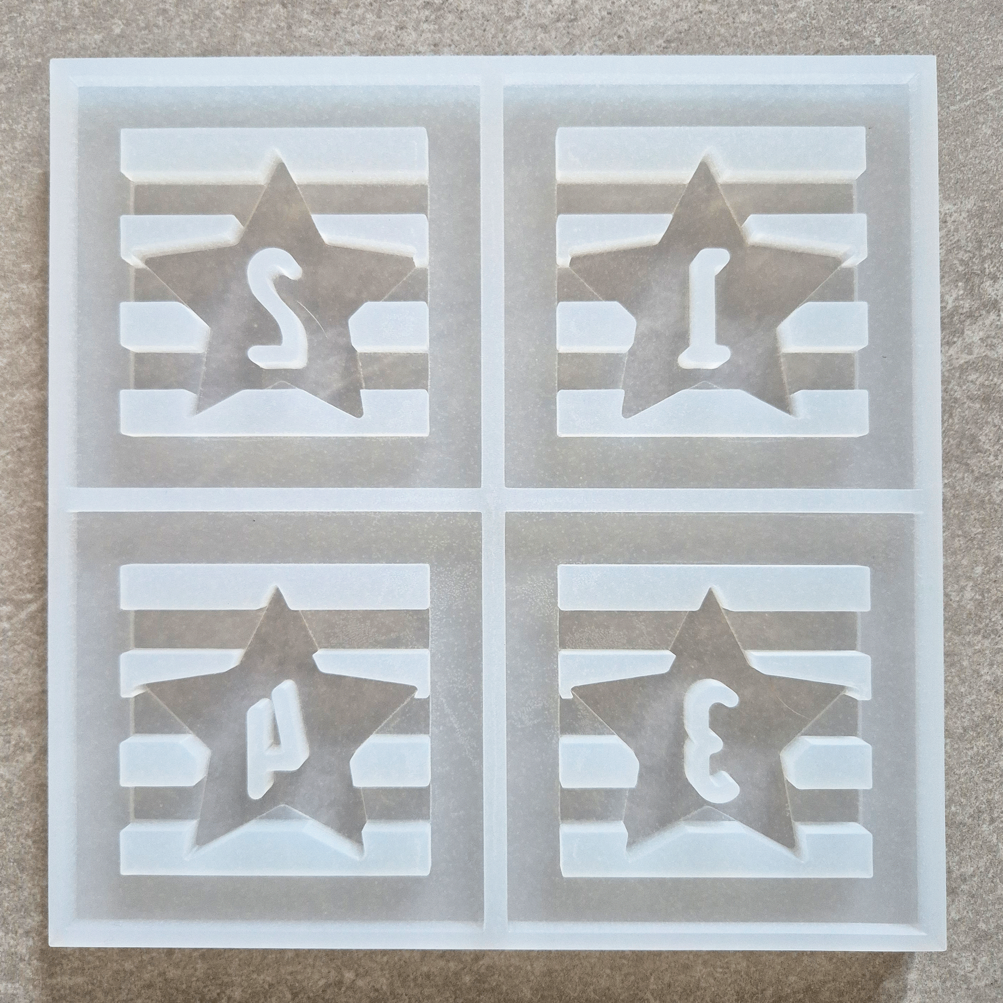 Silikonform - 4 in 1 Adventskranz Laternen Seiten Mini