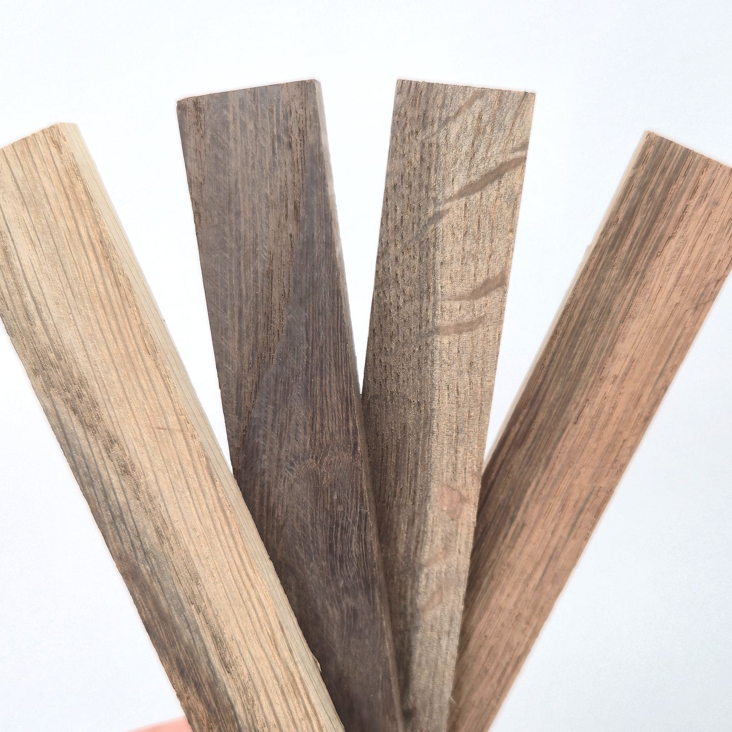 Easy-Sticks Brown Mix - Eiche 16cm lang Klötzchen dunkel hell Holz Hölzchen Bastelholz Bastelklötzchen