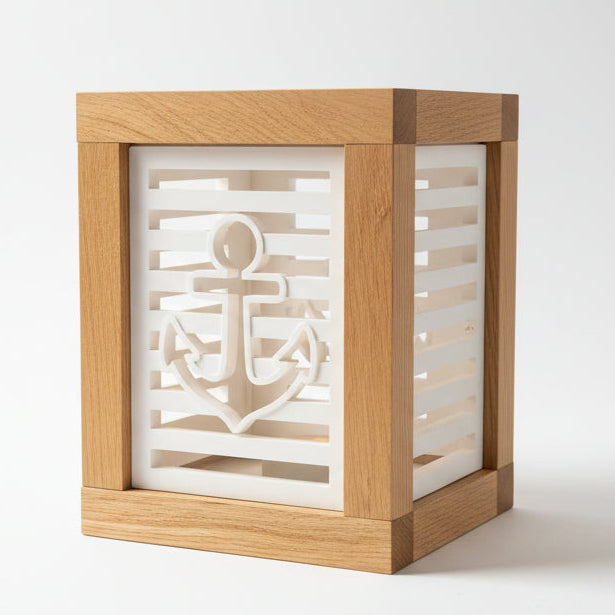 Easy-Sticks Eiche Holz Laterne Anker Sommer Dekoidee handmade