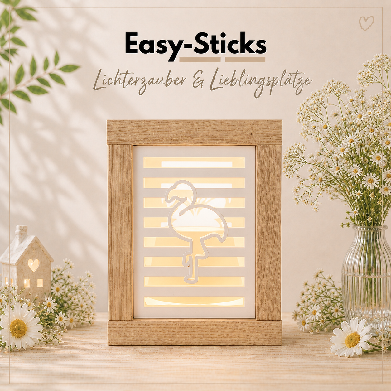 Silikonform - Flamingo Laterne Seite