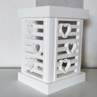 Easy-Sticks Silikon 2 in 1 Grundform für Laternen 12cm gegossen mit Herz Seiten