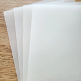 Hochwertige Acryl Scheiben 4 Stück, Klar, Satiniert, Spiegel, 14,4cm x 16cm x 3mm für DIY-Projekte Lichtbox Lichtboxen Schilder