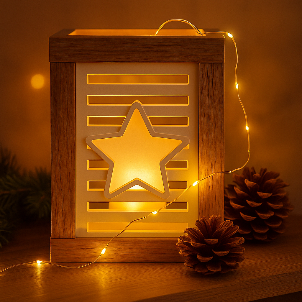 Silikonform Easy-Sticks - Stern Laterne Seitenteil gegossen mit Keraflott