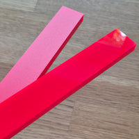 Einfache Acrylstäbe Rot, 6 Stück, UV-Beständig, Blickdicht, Hochglanz & Seidenmatt, 16 cm x 2,2 cm