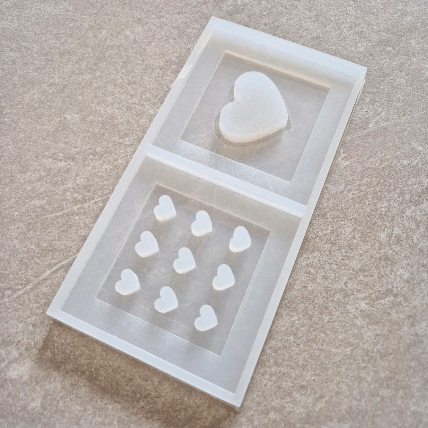 Silikonform -2 Herzchen Laternen Seiten Mini