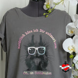 Natürlich höre ich dir aufmerksam zu, Oh ein Eichhörnchen mit Brille Plotter Datei auf einem Shirt