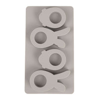 Silikonform von Easy-Sticks mit dem Titel 'Glückliches Ei'. Die Form zeigt 4 Motive: 2 Hasen und 2 Ostereier für kreative Osternetzdekorationen.