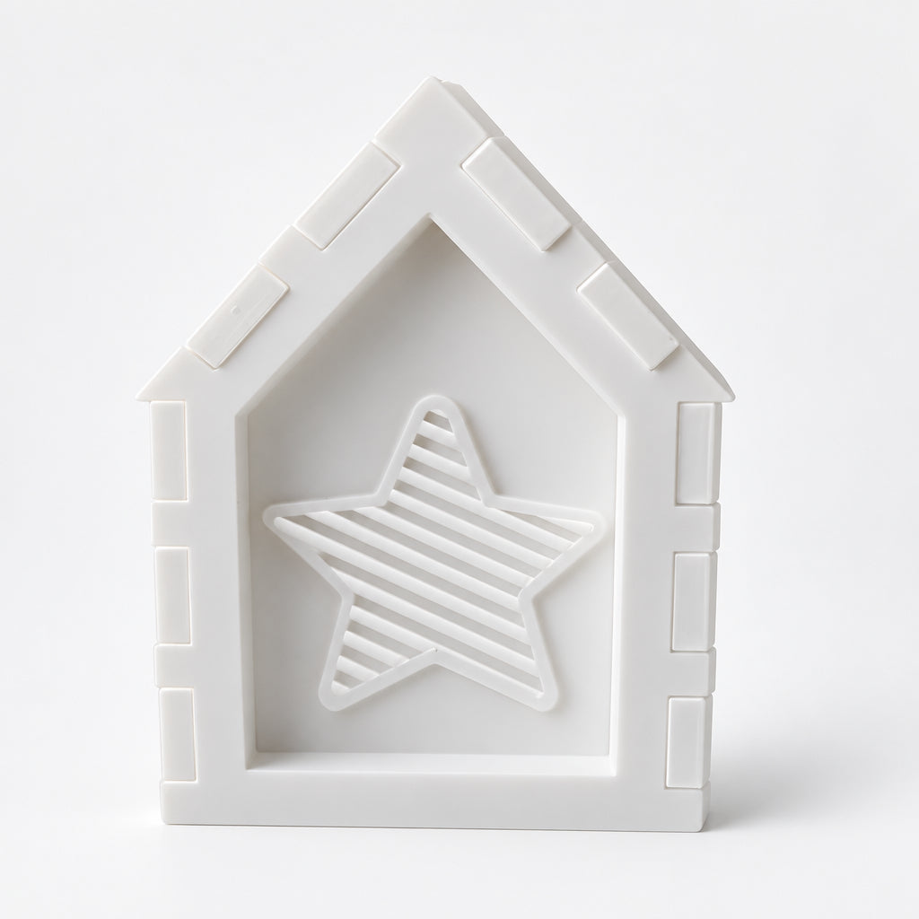 Silikonform – Haus Seite Einleger Stern, Vorne