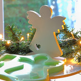 Stehender Engel Silikonform 16cm Hoch, 13,5cm Breit, Für Dekoration Und Bastelprojekte Weihnachten
