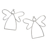 2 Stück Draht Engel Deko - Handgefertigte Dekoration 13x12 cm für Festliche Anlässe