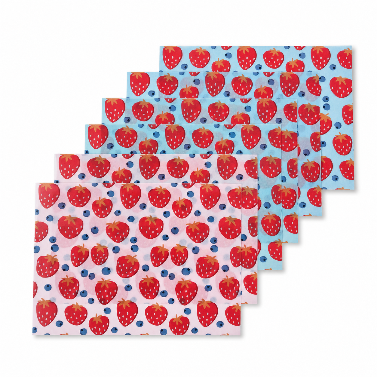 Erdbeeren Transparentpapier A4 – 6 Bögen für Laternen, Lichtboxen & Silikonformen