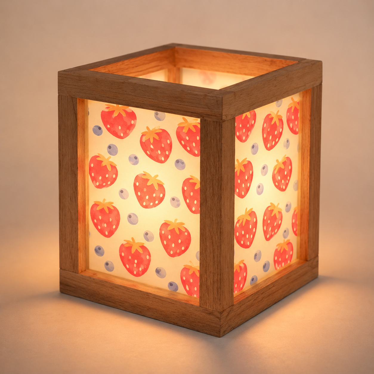 Erdbeeren Transparentpapier A4 – 6 Bögen für Laternen, Lichtboxen & Silikonformen