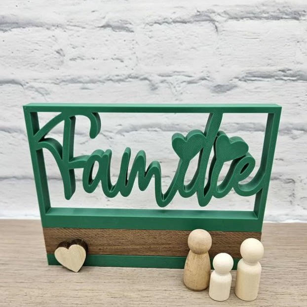 3D/ Plotter- / Laserdatei - Familie im Rahmen 3drucker gedruckt