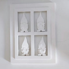 Fenster mit Wichteln gegossen aus Silikonform
